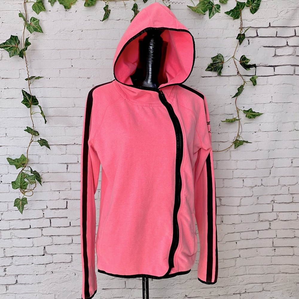 Pink Victoria’s Secret Side Neon Zip Up Hoodie